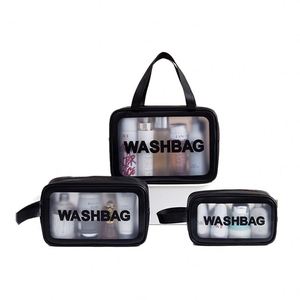 XDH234 Custom <b>Toiletries</b> Travel Airport Airlines Approved Clear Waterproof Pvc Cosmetic <b>Bag</b> With Zipper for <b>Men</b> Women - Product Image 3