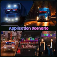 LED-Matrix-Pixel-Panel DIY RGB Anpassbare Animation Programmierbares Auto-LKW-Werbe-Logo-Licht App-Steuerung Teufelauge-Lampe