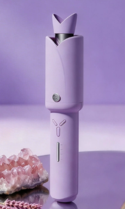 Fer à friser portable en céramique 1,5 pouce, 3 niveaux de température, écran LED, alimenté par batterie, blanc, pour tous types de cheveux, usage domestique - Product Image 3