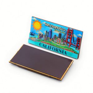 Personalized Wholesale Las Vegas San Francisco Mdf Wooden <b>Fridge</b> Magnet Souvenirs With Foil - Product Image 3