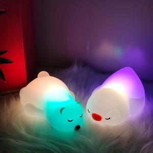 Nuovo Design Cute animal Multicolor Led Night Light Silicone Tap Control lampada da notte per bambini regali luce notturna per bambini baby <span class=keywords><strong>nurs</strong></span> - Product Image 5