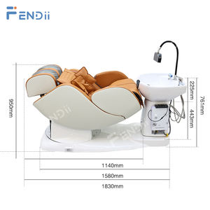 Su sirkülasyonu ve buharlama sistemi ile çok fonksiyonlu berber salonu masajlı saç yıkama koltuğu - Product Image 6