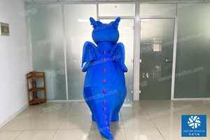 <span class=keywords><strong>Aero</strong></span> 2.1m publicité géant dessin animé dinosaure gonflable marche Costume interactif mobile Dragon mascotte - Product Image 4