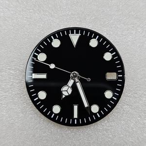 Accessoires de montre en métal avec <span class=keywords><strong>cadran</strong></span> de 28.5mm motif soleil vert lumineux pour mouvement Nh35 Nh36 4R36 <span class=keywords><strong>sans</strong></span> marque - Product Image 2