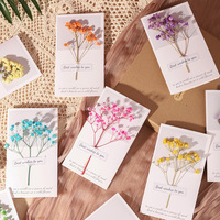 Papiers à lettres à fleurs sèches faits à la main pour cartes de vœux Invitations de mariage Cartes postales Étiquettes cadeaux-Enveloppes de vœux artisanales