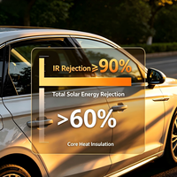 Película de Tinte Solar Premium para Ventanas de Auto PET con Control Solar Ultra HD, Rechazo de Rayos UV al 99% e IR al 90%, Garantía de 5-10 Años