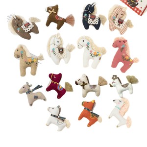 새로운 한국 스타일 어린이용 유니섹스 포니 <span class=keywords><strong>DIY</strong></span> 패브릭 포장 폴리에스터 브로치 - Product Image 5