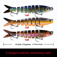 Leurre Bionique Dur Multi-Sections en Plastique 13,5 cm/19 g pour la Pêche à la Carpe en Lac et en Rivière – Fournisseur Direct Fabricant