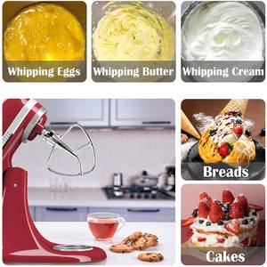 เครื่องปั่นสแตนเลส Beaters สำหรับ <span class=keywords><strong>Kitchenaid</strong></span>,เครื่องผสมหัวเอียง4.5-5Qt เครื่องตีแบนขัดเงาสำหรับ <span class=keywords><strong>KitchenAid</strong></span> เครื่องล้างจาน - Product Image 6