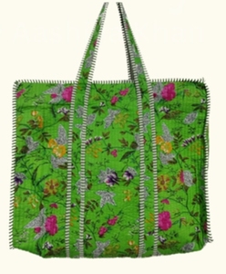 Bolsa de Mano con Estampado Floral de Estilo Tradicional, con Impresión Digital Vibrante en Rosa y Verde, Compartimento de Gran Capacidad, Sin Cierre - Product Image 2