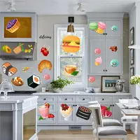 DIY dekoratif gıda ekmek dondurma duvar sticker oturma odası dekorasyon çıkartması pvc sticker