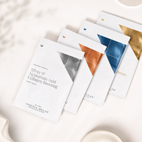 Sachets personnalisés Cailyn avec logo imprimé, en PE, thermoscellables, finition mate, pour masques faciaux, emballage de feuilles de masques, taille et couleur personnalisées