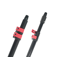 Tige télescopique standard en aluminium avec système de verrouillage à bascule pour outils de nettoyage – Connecteur fileté fiable et durable