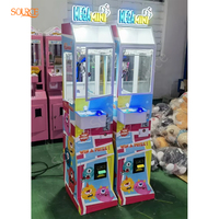 Machine de jeu d'arcade Mega Mini Claw Crane avec cabinet métallique, verre trempé, fonctionnement par pièces/billets, casier à prix, couleurs personnalisables