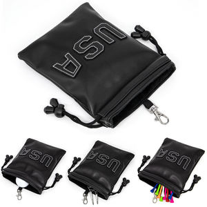 Pochette de golf personnalisée en cuir imperméable à cordon de serrage haute capacité pour objets de valeur - Product Image 6