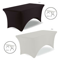 Nappe en Spandex, couverture de Table rectangulaire, extensible, avec décoration pour l'extérieur, pratique, 6 pieds, vente en gros,