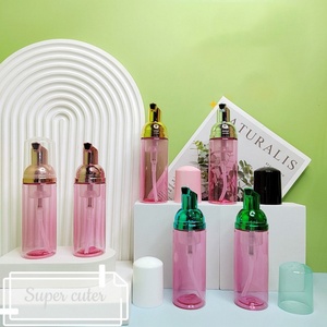 White Clear Pink Colored Pump Dispenser <b>Mini</b> Travel Portable Size Foaming Soap Face Hand Wash Mousse Plastic Foam Bottles - Product Image 6