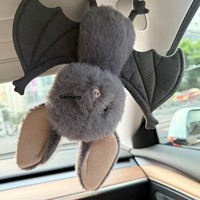 Sac à dos en peluche courte motif chauve-souris, jouet transfrontalier, article d'Halloween très populaire, en stock, vente en gros, breloque suspendue Kawaii douce et mignonne