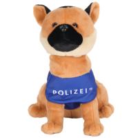 Peluche adorable de bouledogue français assis avec vêtements bleus, jouet en peluche doux pour enfants, décoration de canapé, cadeau