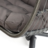 Balançoire chaise salon rotin double places suspendu oeuf chaise avec coussins confortables