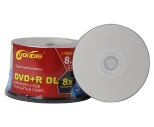 Haute capacité 8.5 Go imprimable DL <span class=keywords><strong>DVD</strong></span> + R pas cher prix 1-8X disques vierges Stock disponible pour l'enregistrement - Product Image 1