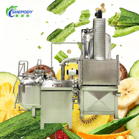 Équipement de friture sous vide industriel Shepody, machine de friture sous vide automatique à basse température pour les chips de banane, les chips de durian, les champignons shiitake
