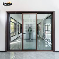 Puerta Corredera de Aluminio con Aislamiento Térmico y Acústico, Ahorro de Energía, con Cerradura de Seguridad y Mosquitera para Apartamentos, Interiores y Dormitorios