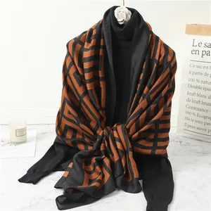 2021 women scarf fashion Embroider Feather cotton winter scarves for lady shawls and wraps pashmina warm long size
