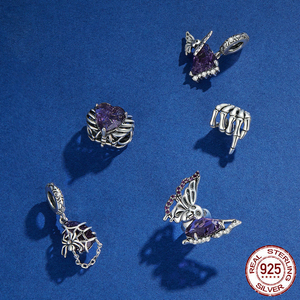 Esqueleto de Halloween serie esqueletos <span class=keywords><strong>huesos</strong></span> gemas misteriosas Diy colgante oscuro personalizado Decoración Accesorios de joyería - Product Image 3