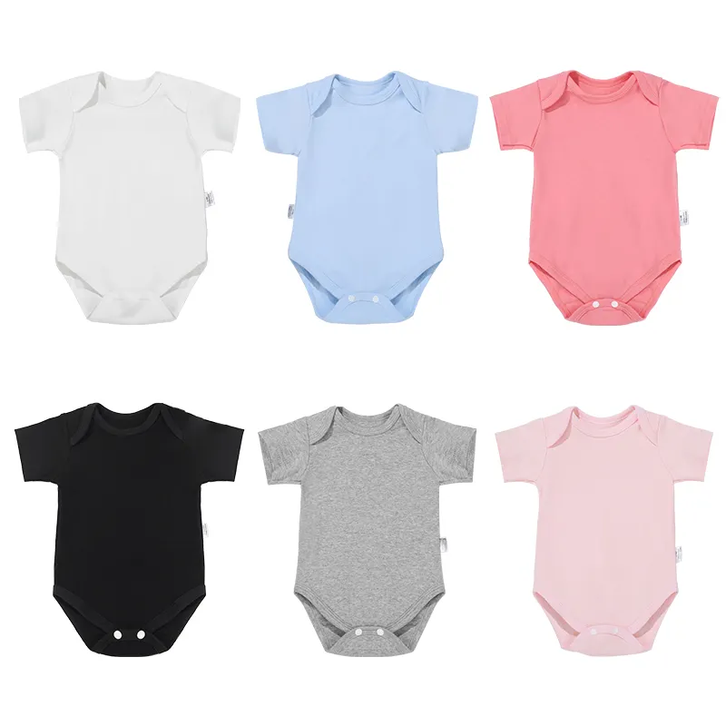 in stock babies clothings girls summer 100% cotton new born clothes baby boys' rompers