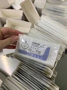 Label yang Dapat Disesuaikan Logo Dapat Diserap Steril 1/2 Lingkaran 75cm 90cm <span class=keywords><strong>PGA</strong></span> 910 Benang Jahit Bedah - Product Image 1