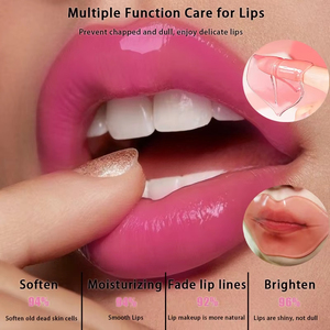 Private Label Vegan Collagen Hyaluronic Lip <b>Mask</b> Aloe Hydrating Anti Wrinkle Lip Care Sheet - Product Image 4