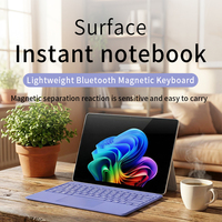 Nouveau clavier mécanique pliable violet tendance avec pavé tactile rétroéclairé 7-RGB, sans fil 5.3, résistant aux déversements pour Surface Pro 12
