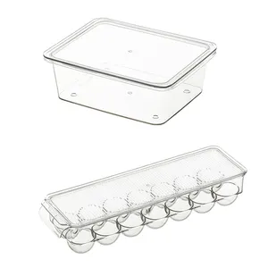 Multi-kinds Transparent Case Body Safe Round Edges Design 4-piece Set Food Storage & Container for Sort Placement