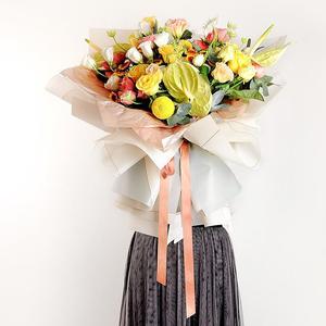 Papier d'emballage pour fleurs de la Saint-Valentin chinoise, nouveau, coréen, imperméable, en résine recyclable, papier Nosa, avec ligne magnétique pour bouquets, vente en gros - Product Image 3
