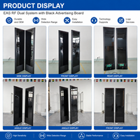 Usine directe RF EAS système de porte de sécurité EAS antenne EAS RF double système avec panneau publicitaire pour les magasins de vêtements