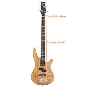 Chúng Tôi Địa Phương Kho Miễn Phí Vận Chuyển Maple Cổ Gib Điện Bass <span class=keywords><strong>Guitar</strong></span> Kích Thước Đầy Đủ 4 Chuỗi Burlywood Với Phụ Kiện - Product Image 4