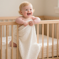Literie florale à pois personnalisés pour bébé, couvre-haricots tricotés confortables, couettes respirantes pour bébé, couverture en mousseline, fourniture en fibre de soie