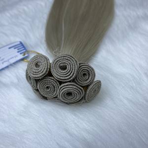 Extensiones de cabello humano Trama atada a mano Color natural Cabello negro Venta al por mayor Extensiones de cabello atadas a mano - Product Image 5