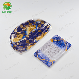 Caja de plástico desechable portátil y reciclable para comida rápida Contenedor de sushi y Sashimi impreso colorido de gama alta para almuerzos - Product Image 2