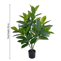 Arbre à café artificiel en plastique de 90 cm avec pot, qualité supérieure, réaliste, pour décoration intérieure et extérieure, maison et jardin, fourni par l'usine
