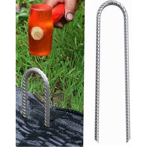 Keoferlo 10 piquets de sol en acier inoxydable de 9,5 pouces, ancrages en U robustes pour trampoline, tente de jardin - Product Image 3