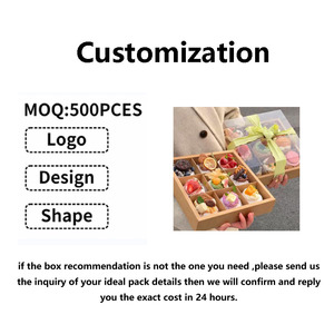 Boîtes à pâtisserie transparentes pour cupcakes, tartes aux œufs, desserts, pâtisseries, vente chaude, mode, ouverture de fenêtre, emballage - Product Image 5