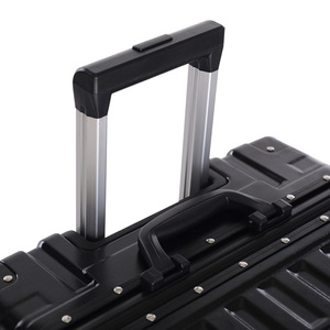 Aluminum Alloy Carry-On <b>Suitcase</b> 2038 Durable Silent Spinner <b>Wheels</b> Business Travel Unisex Solid Color - Product Image 4