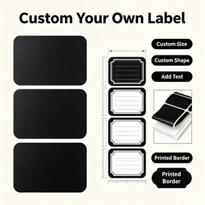 Etiquetas Autoadhesivas Removibles, Rectangulares, Redondeadas, Circulares, Ovaladas, de Papel Adhesivo Negro, Impresión Digital, Reutilizables, para Embalaje - Product Image 4