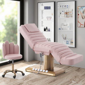 2025 New Stainless Steel Sofa Electric Beauty Bed Home Use Multifunctional Height Adjustable 3 Motors <b>Smart</b> Control LED Ambient - Product Image 1