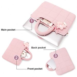 Housse d'ordinateur portable matelassée en coton doux, grande capacité, imperméable, antichoc, portable, la plus populaire pour le travail - Product Image 5
