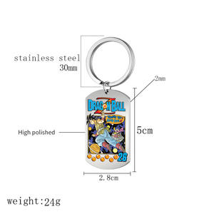<span class=keywords><strong>Dragon</strong></span> <span class=keywords><strong>Ball</strong></span> <span class=keywords><strong>Z</strong></span> Manga Monedero de acero inoxidable Llavero Impermeable Color-Impreso Insignia militar con Saiyan Son Goku - Product Image 5