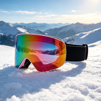 Masques de ski magnétiques en gros avec lentilles interchangeables, anti-buée, protection UV400, pour débutants adultes, ski et snowboard