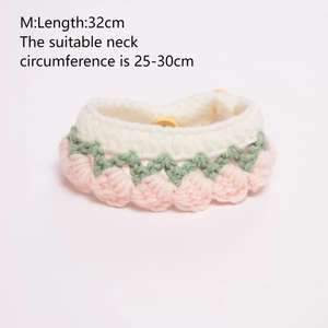 Kangdarpet-Bufanda de gato tejida a mano con diseño de estambre púrpura-amarillo y amarillo-verde-accesorios para mascotas para invierno - Product Image 2